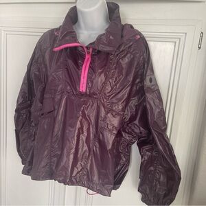 Free People Movement Dew Drop Purple Packable Rain Jacket Sz XS New No Tags